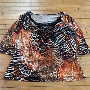 EUC Animal Print Women's Top
